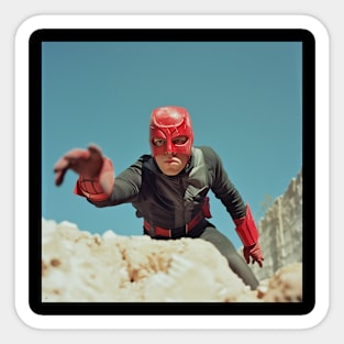 Action masked hero Sticker